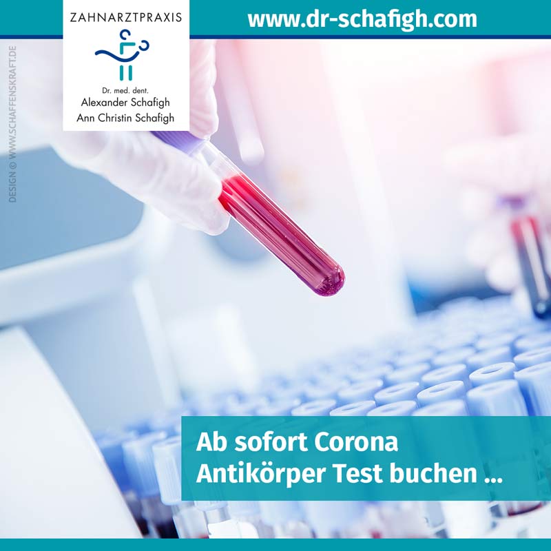 Ab sofort Corona Antikörper Test buchen …